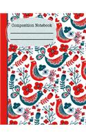 Scandinavian Composition Notebook - Wide Ruled