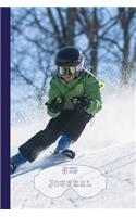 Ski Journal: The Journaling Notebook for Logging Ski Adventures and Snow Sport Activities - Child Skiing Down Ski Slope