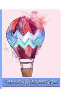 Watercolor Hot Air Balloon: 5 Year Monthly Bill Management System