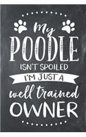 My Poodle Isn't Spoiled I'm Just a Well Trained Owner: Poodle Dog Composition Lined Notebook Journal