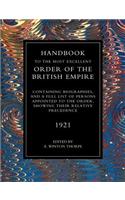Handbook to the Most Excellent Order of the British Empire (1921)