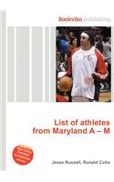 List of Athletes from Maryland a - M: (English)