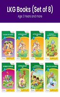 LKG Books for Kids - CBSE- (Set of 8) - Math (Number), Story and Rhymes, Colors and Shapes, English Alphabet and Letters, EVS and More