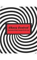 Chaos Control (Back, White & Red) Monthly Calendar, Habit Tracker and Daily To-Do List Pages: Productivity Tool for Time Management and Organization of Tasks (8x10, 160pgs)