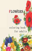 Flowers coloring book for adults