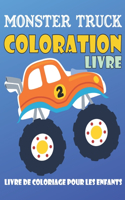 Monster Truck Coloration Livre Livre De Coloriage Pour Les Enfants