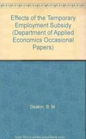 Effects of the Temporary Employment Subsidy