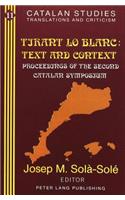 «Tirant Lo Blanc: »- Text and Context