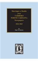 Death & Marriages from Tarboro, North Carolina Newspapers, 18241-1865