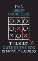 I'm a CREDIT COUNSELOR: Thinking Outside The Box - Blank Dotted Job Customized Notebook. Funny Profession Accessories. Office Supplies, Work Colleague Leaving Gift, Co-Work