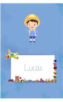 Lucas: Personalized Name 6 x 9 Inch Matte Softcover Paperback Notebook Journal With 120 Blank Lined Pages Gift For Boys Teens Men