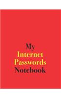My Internet Passwords Notebook