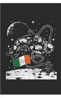 Irish - Astronaut Moon: Dotted Bullet Grid Notebook / Journal (6 X 9) - Gift Idea For All Irish