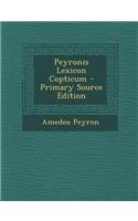 Peyronis Lexicon Copticum - Primary Source Edition