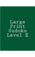 Large Print Sudoku Level E