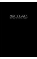 Matte Black Grey Grid Notebook, 6x9, 100 Pages
