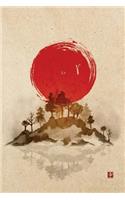 Sumi-e Red Sun Notebook: 150 page Notebook Journal Diary