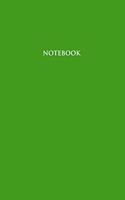 Notebook: College Wide Ruled Notebook - Medium (6 x 9) inches) - 110 Numbered Pages - Green Softcover