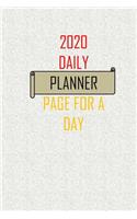 daily calendar 2020 page a day: 6" x 9" notebook for writing.notes.remember.to-DO your daily activities