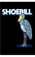 Shoebill mit Text: 6x9 120 pages quad ruled - Your personal Diary