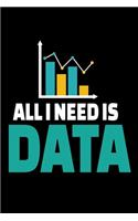 All I Need Is Data: Dot Grid Page Notebook Gift For Computer Data Science Related People.