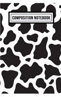 Cow Wide Ruled Composition Notebook