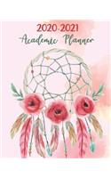 2020-2021 Academic Planner: Watercolor Dreamcatcher, 24 Months Academic Schedule With Insporational Quotes And Holiday.