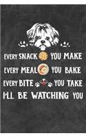 I'll Be Watching You Notebook Journal: 110 Blank Lined Papers - 6x9 Personalized Customized Notebook Journal Gift For Shih Tzu Puppy Dog Owners and Lovers