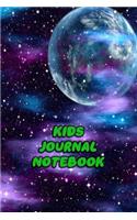 Kids Journal Notebook: Daily Journaling Notes For Girls Boys Teen Spark Imagination, Great Gratitude and Positive Thinking - Galaxy Earth Cover Print