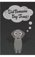 Weimaraner Lined Notebook: A Halloween Themed Notebook for Weimaraner Lovers(28 Dog Halloween Notebooks and Journals)