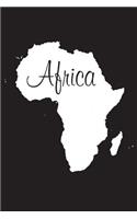 Africa - Black 101 - Lined Notebook with Margins - 6x9: 101 Pages, Medium Ruled, 6 X 9 Journal, Soft Cover