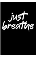 Just Breathe: Blank Lined Journal - Journals for Anxiety, 6x9 Anxiety Workbook and Mood Tracker