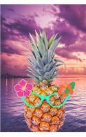 Pineapple Sunset Blank Notebook Sketch Book Jotter for Journals