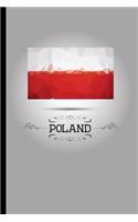Flag of Poland Journal: 6 x 9" - Notebook, Diary, Doodle, Write, Notes, Sketch Pad, Blank Book