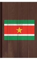 Suriname Flag Journal Notebook: Blank Lined Ruled for Writing 6x9 110 Pages