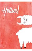 Hellur! Llama Journal: Every Day Journal with 130 Pages Total: Alternating Lined & Blank Pages for Kids Journaling, Doodle or Creative Writing