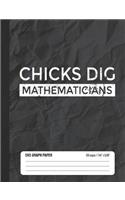 Chicks Dig Mathematicians 5x5 Graph Paper