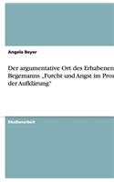 Der argumentative Ort des Erhabenen in Begemanns 