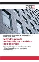 Métodos para la estimación de la validez de contenido