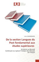 De la section Langues du Post fondamental aux études supérieures