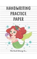 Mermaid Naia Handwriting Practice Paper