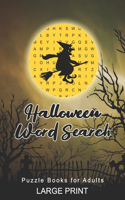 Halloween Word Search Puzzle Books for Adults Large Print