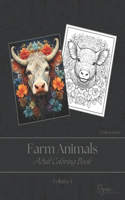 Farm Animals - Adult Coloring Book - Volume 1