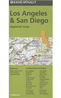 Rand McNally Los Angeles & San Diego, California Regional Map