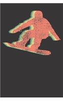 Notebook: Vintage Snowboard Snowboarder Retro Gift Dot Grid 6x9 120 Pages