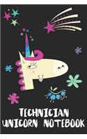 Technician Unicorn Notebook