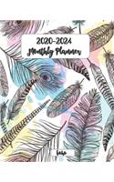 2020-2024 Boho Monthly Planner 8x10: Five Year Monthly Schedule Organizer - Agenda Planner for the Next Five Years, 60 Months Calendar, Appointment Notebook, Journal