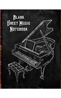 Blank Sheet Music Notebook