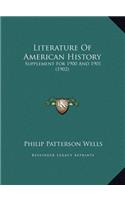 Literature Of American History