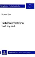 Selbstinterpretation Bei Leopardi